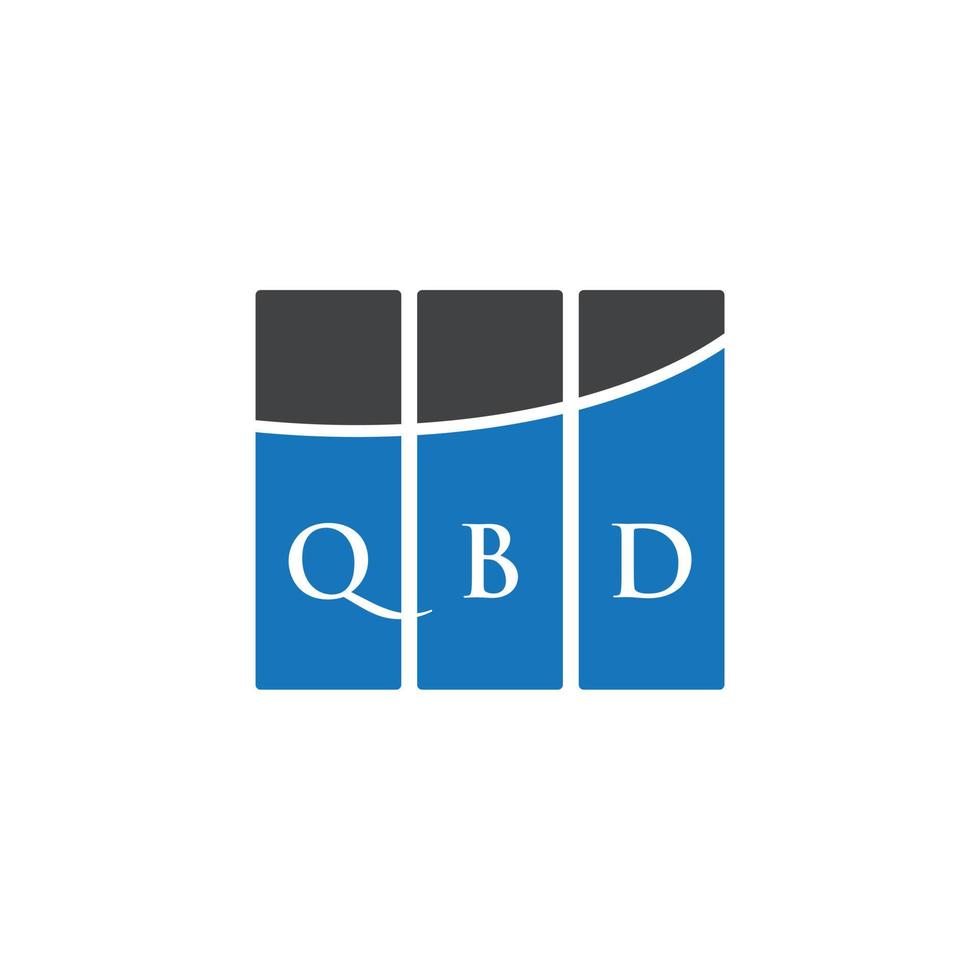 qbd letter design.qbd letter logo design sobre fondo blanco. concepto de logotipo de letra de iniciales creativas qbd. qbd letter design.qbd letter logo design sobre fondo blanco. q vector