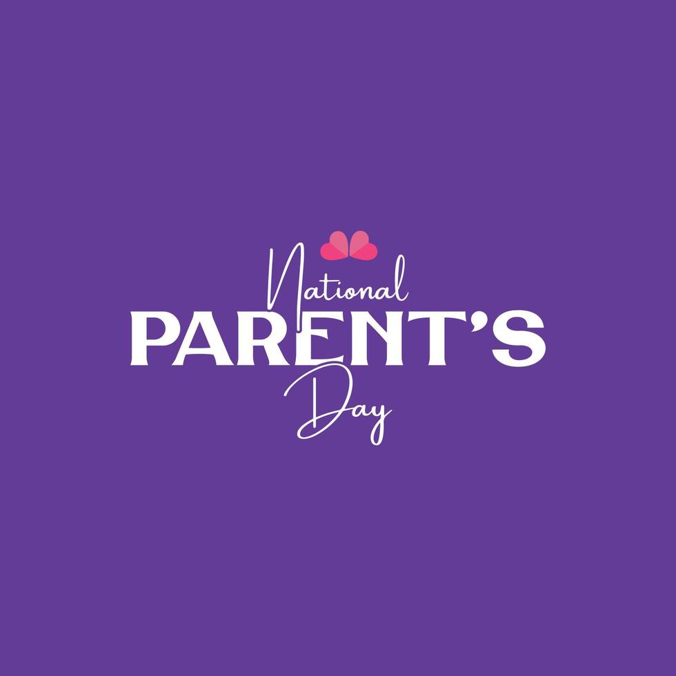 National Parents Day Vector Illustration