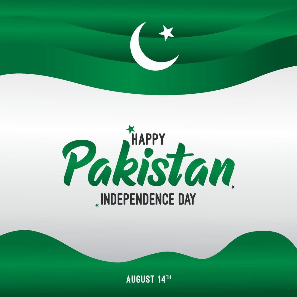 ilustración de vector de día de la independencia de pakistán