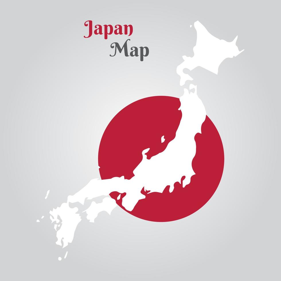 mapa vectorial de la ilustración de japón vector