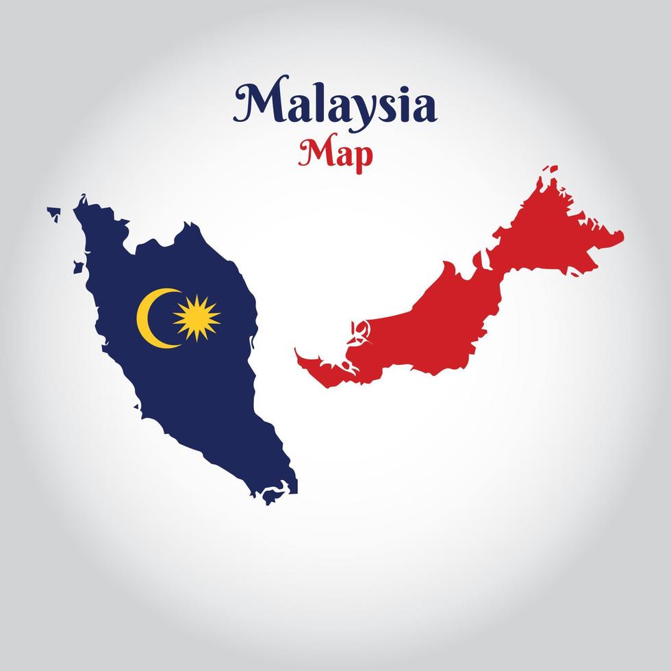 mapa vectorial de malasia ilustración vector