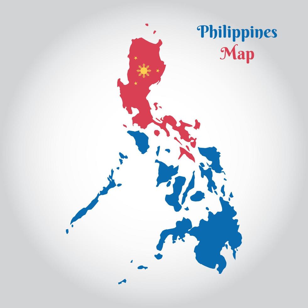 mapa vectorial de ilustración de filipinas vector