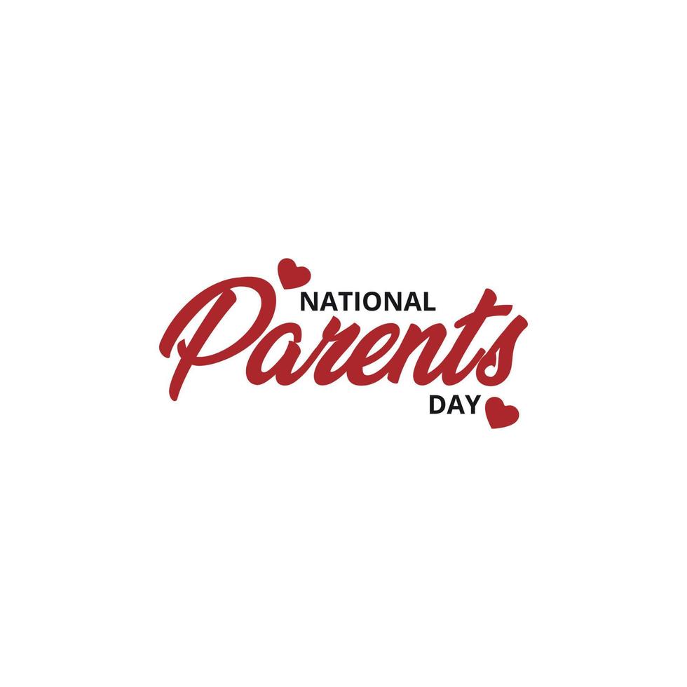 National Parents Day Vector Illustration