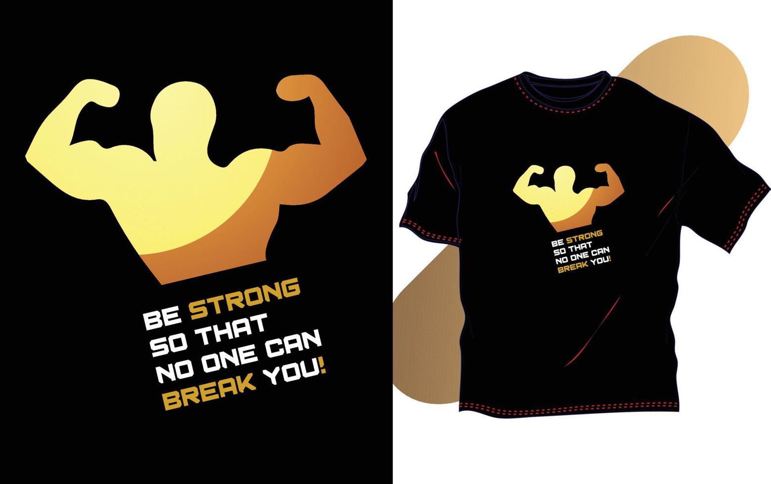 Body Builder t-shirt design template for your site vector