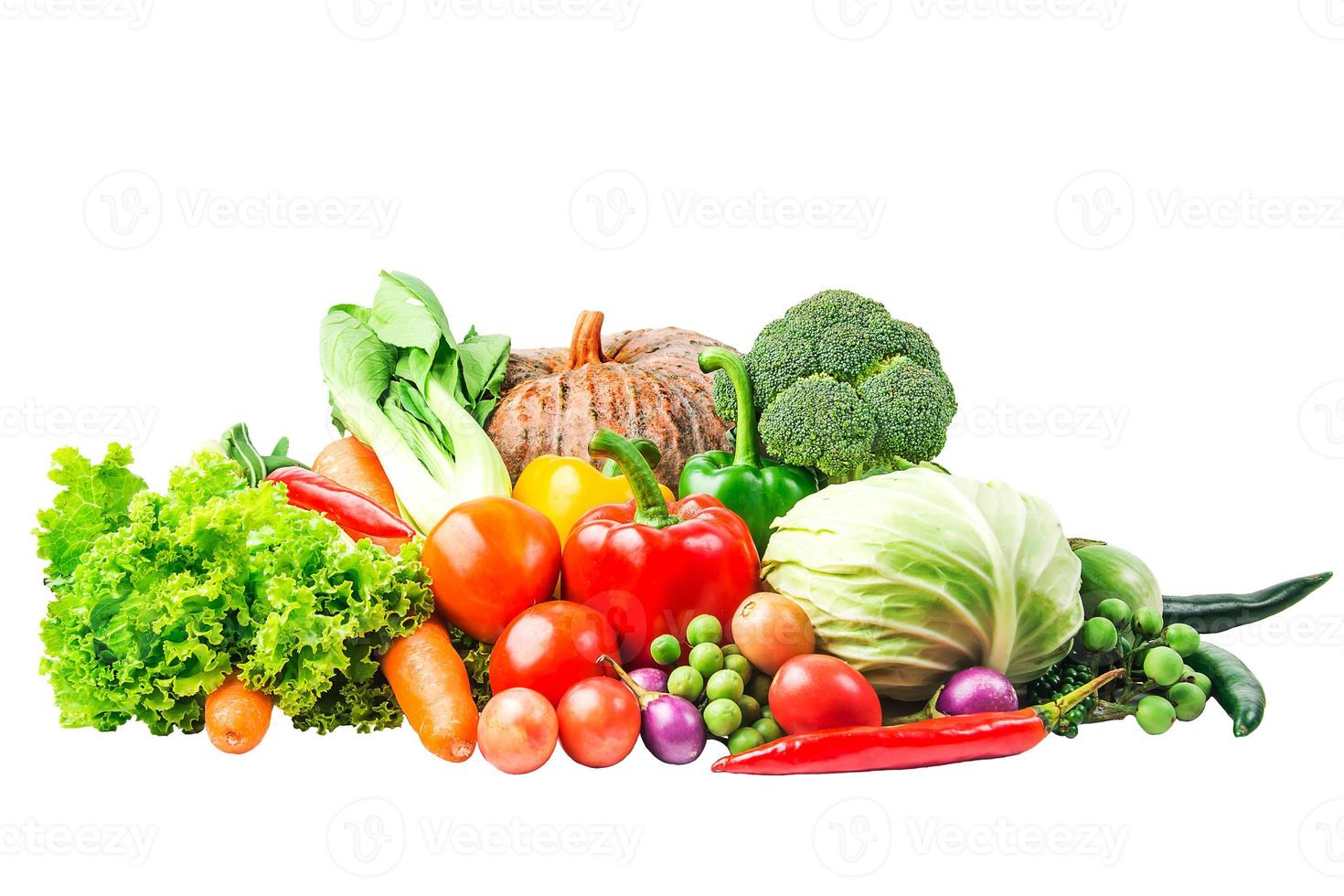 colección verduras aislado fondo blanco trazado de recorte foto