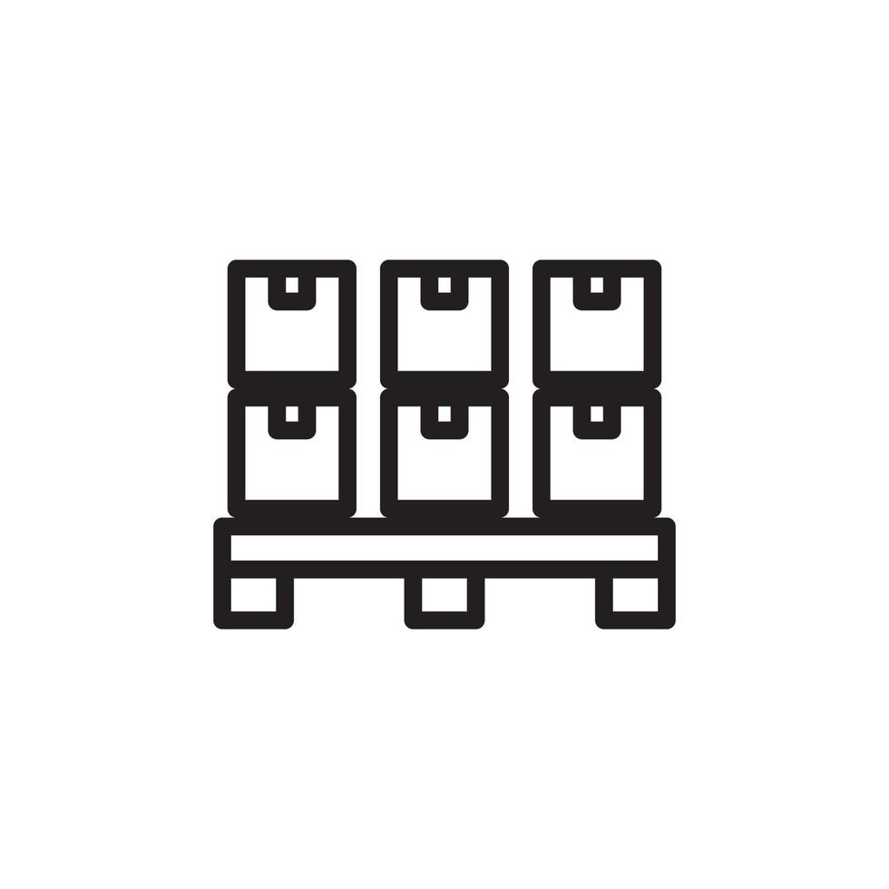 Boxes on a Pallet Icon EPS 10 vector