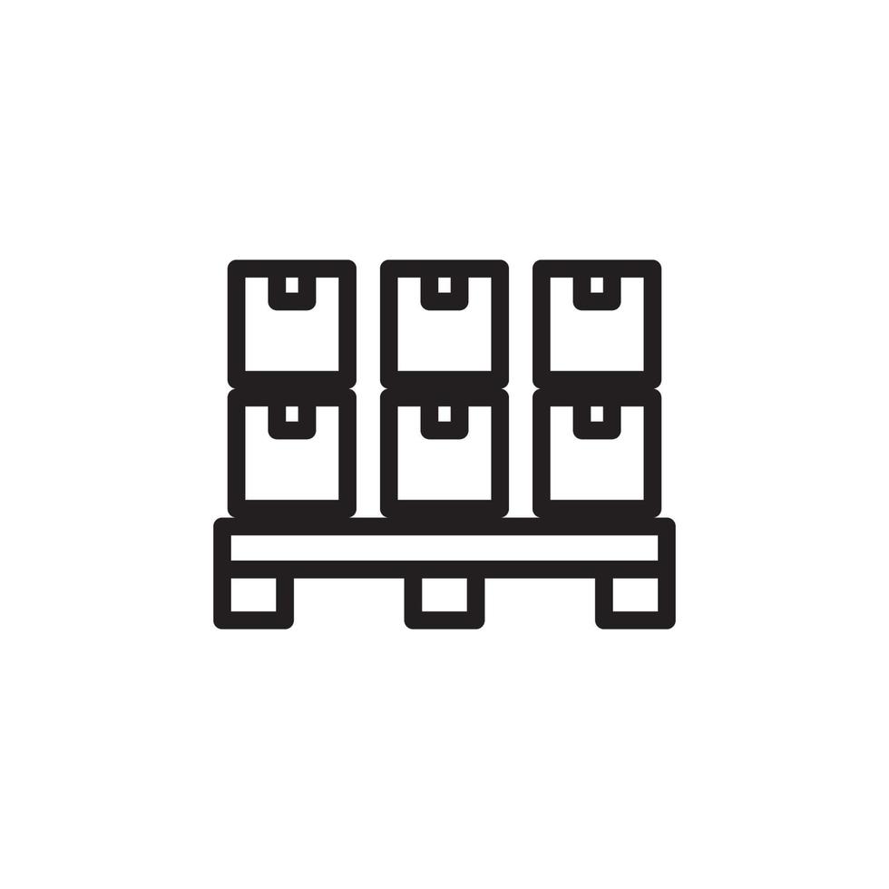 Boxes on a Pallet Icon EPS 10 vector