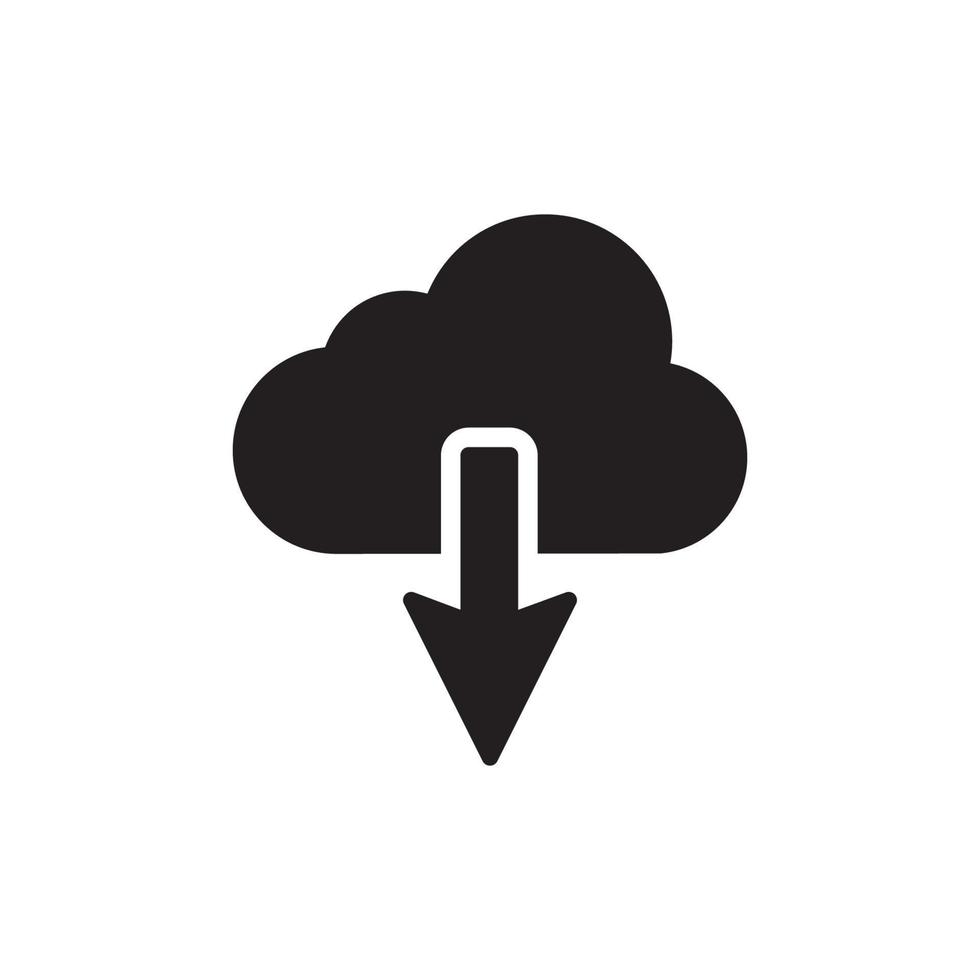 Cloud Upload Download Icon EPS 10 vector