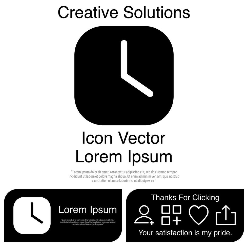 Clock Icon EPS 10 vector
