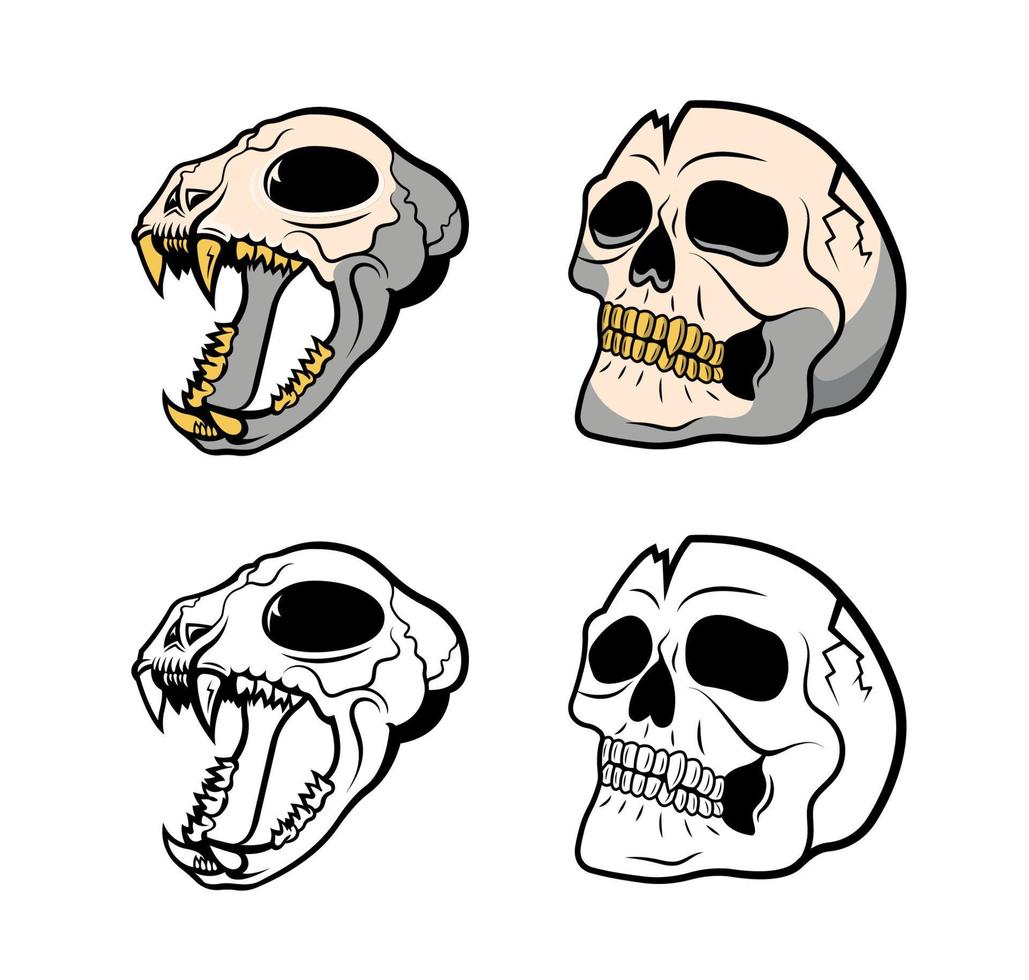 Illustrations of the Skulls vector