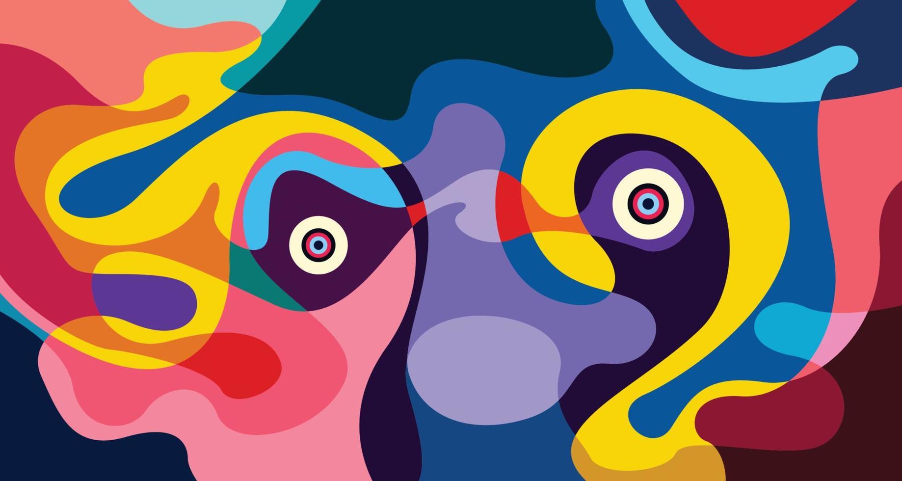 Abstract liquid shape. Fluid geometric design. Isolated gradient waves with geometric lines, dots, batik Indonesia pattern. Vector illustration.