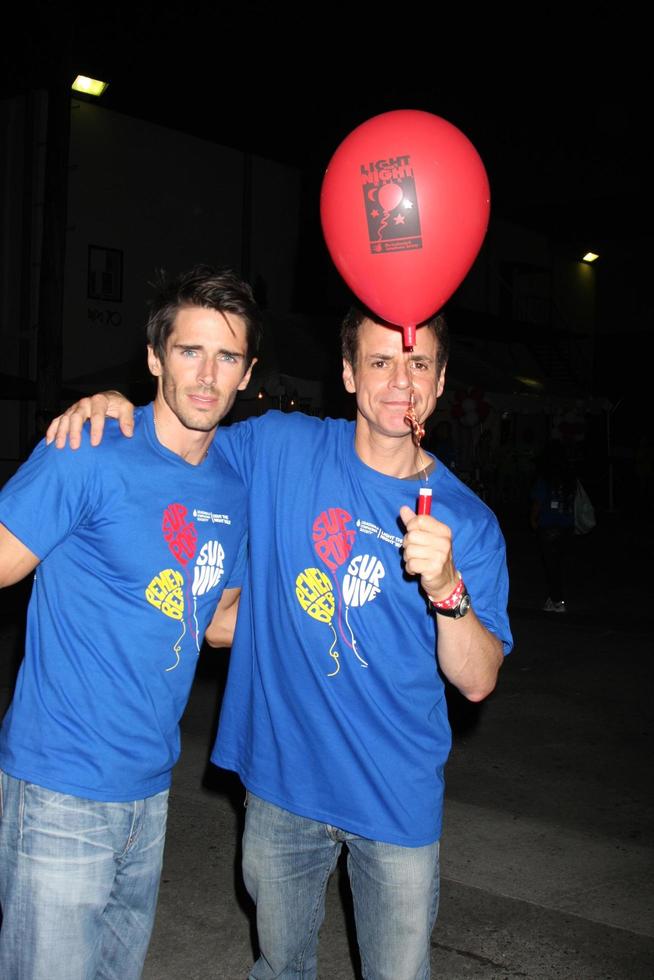 LOS ANGELES, OCT 1 -  Brandon Beemer, Christian LeBlanc arriving at the Light The Night Hollywood Walk 2011 at the Sunset Gower Studios on October 1, 2011 in Los Angeles, CA photo