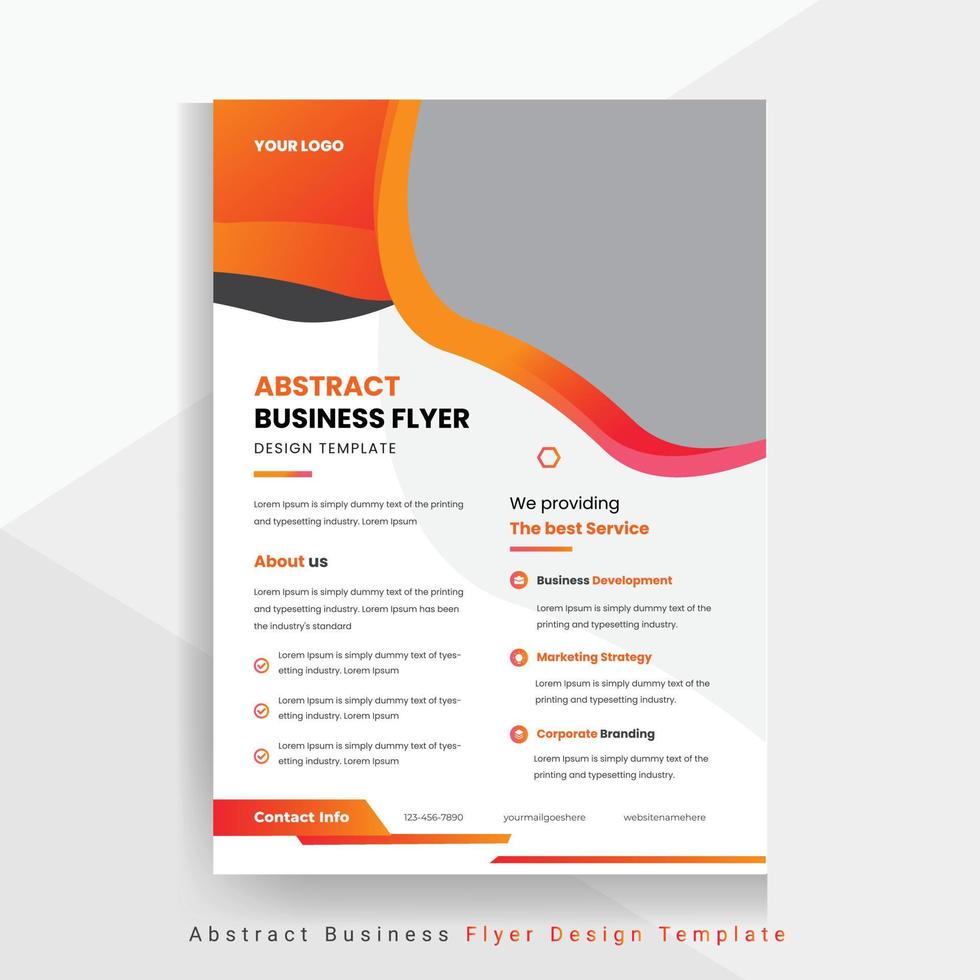 Abstract Business Flyer Design template vector