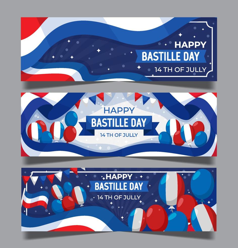 Bastille Day Banner vector
