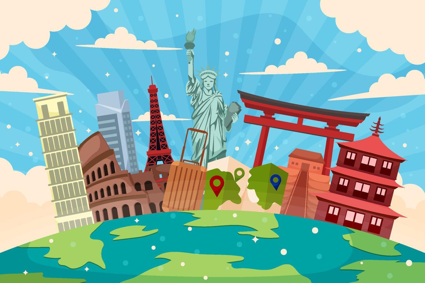 World Tourism Day Background vector