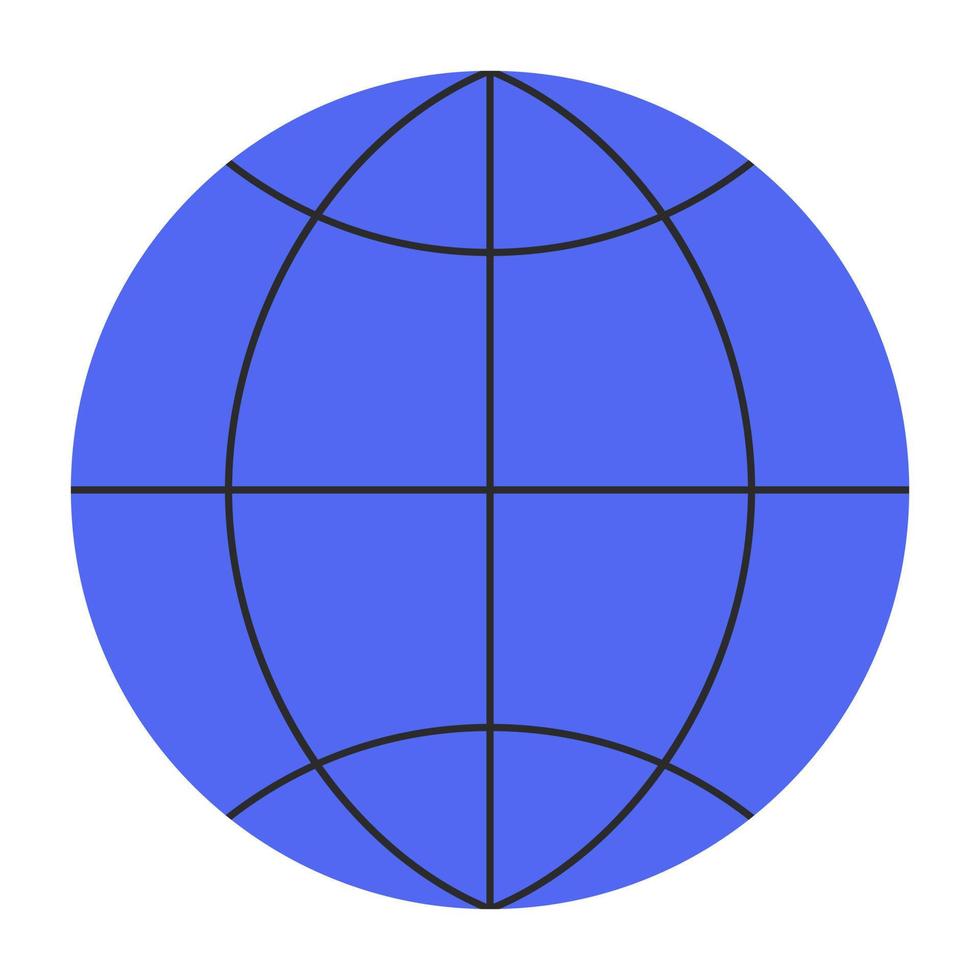 Globe icon. Globe symbol. Flat style. Vector illustration