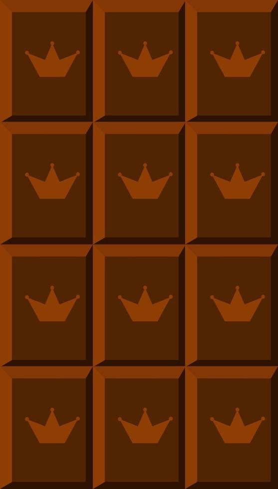 Chokolate bar with crown vector