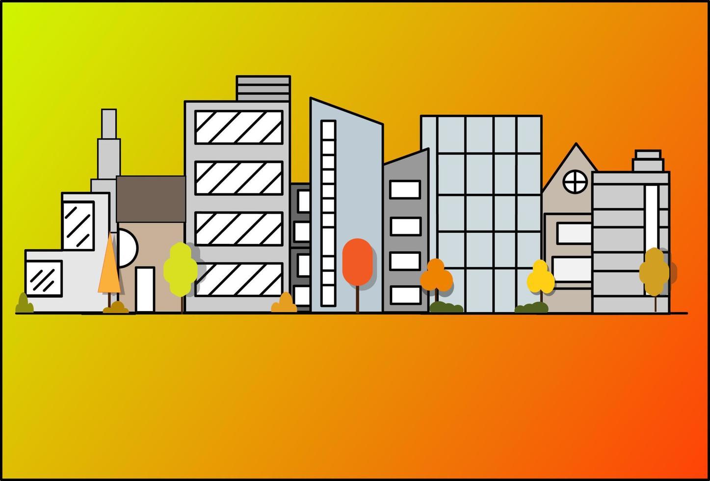 City view illustration vector
