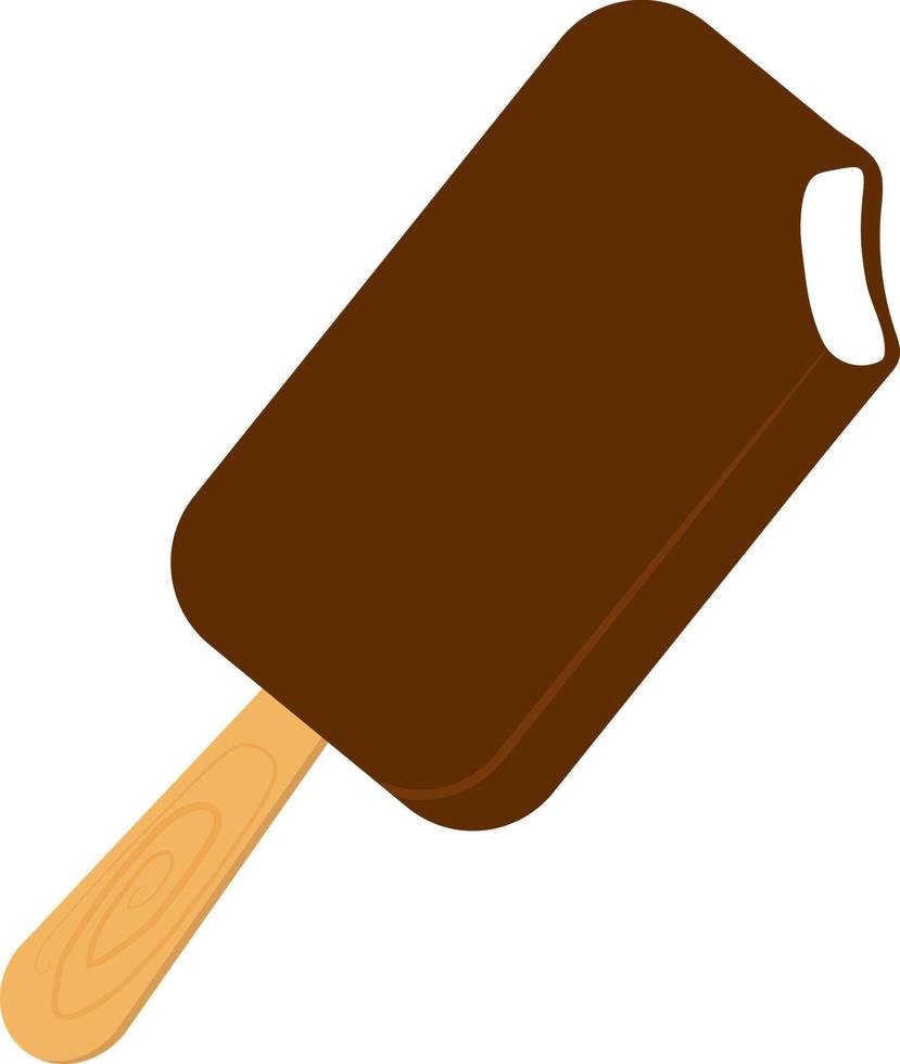 helado de chocolate vector