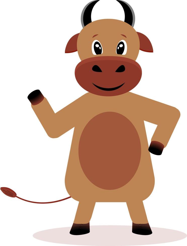 Cow cute character vector