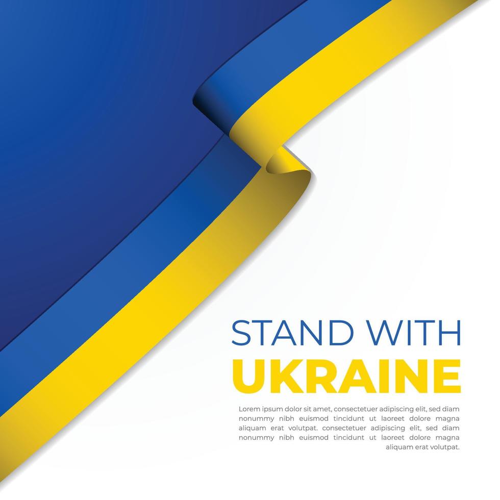 Stand with ukraine social media post vector