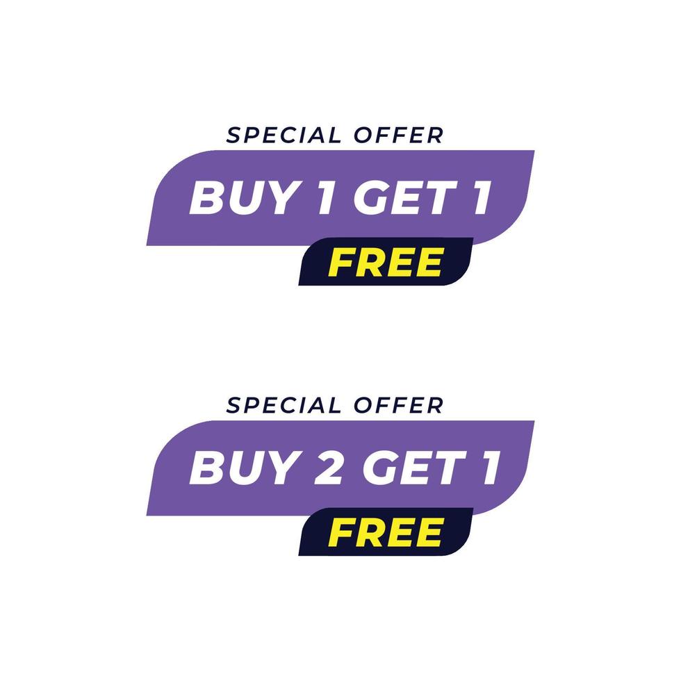 Buy 1 get 1 free badge vector