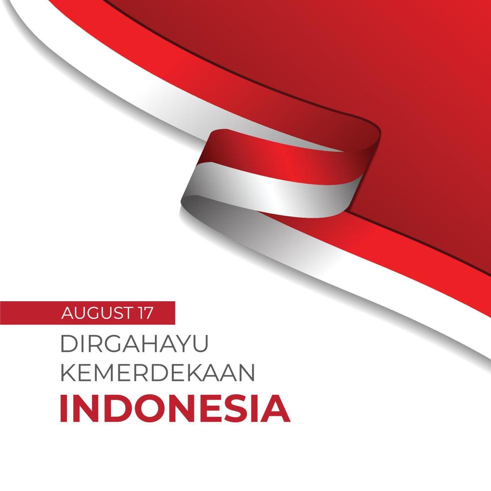 Indonesia independence day banner design concept vector