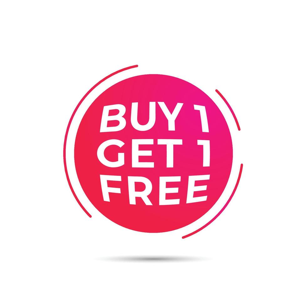 Buy 1 get 1 free banner template vector