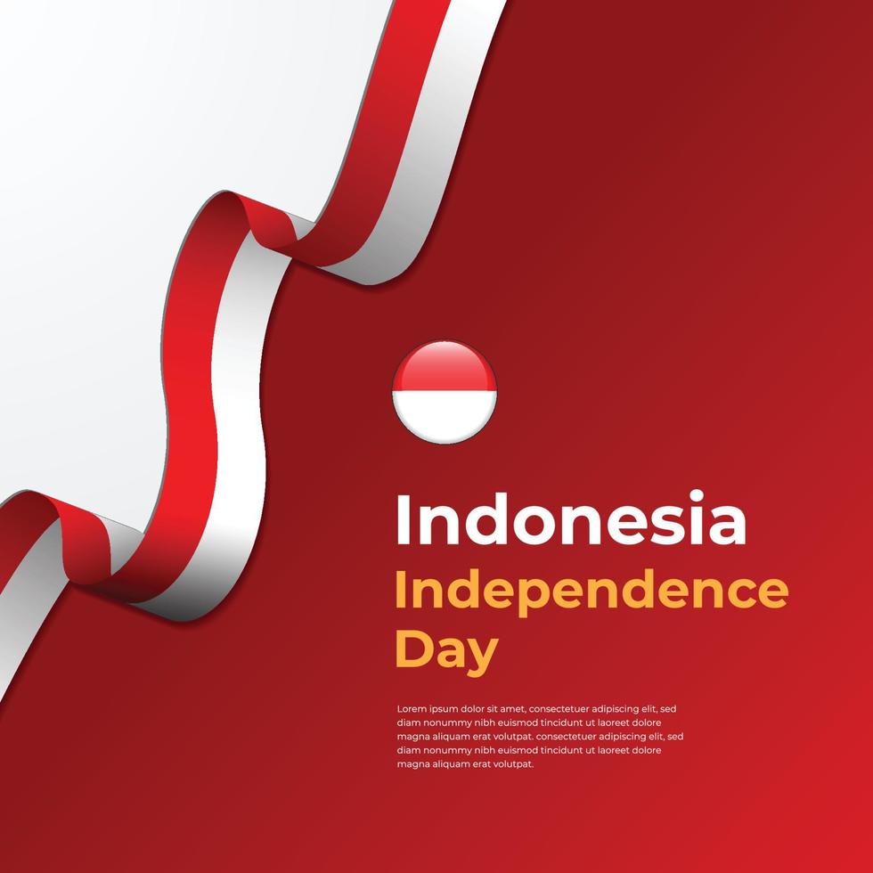 concepto de diseño de banner del día de la independencia de indonesia vector