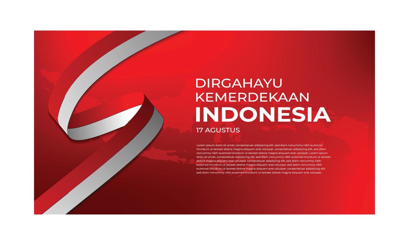 Backdrop template of indonesia national day vector