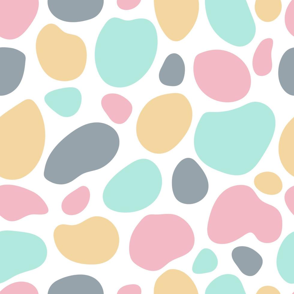 Abstract pastel spots on white background, seamless pattern vector