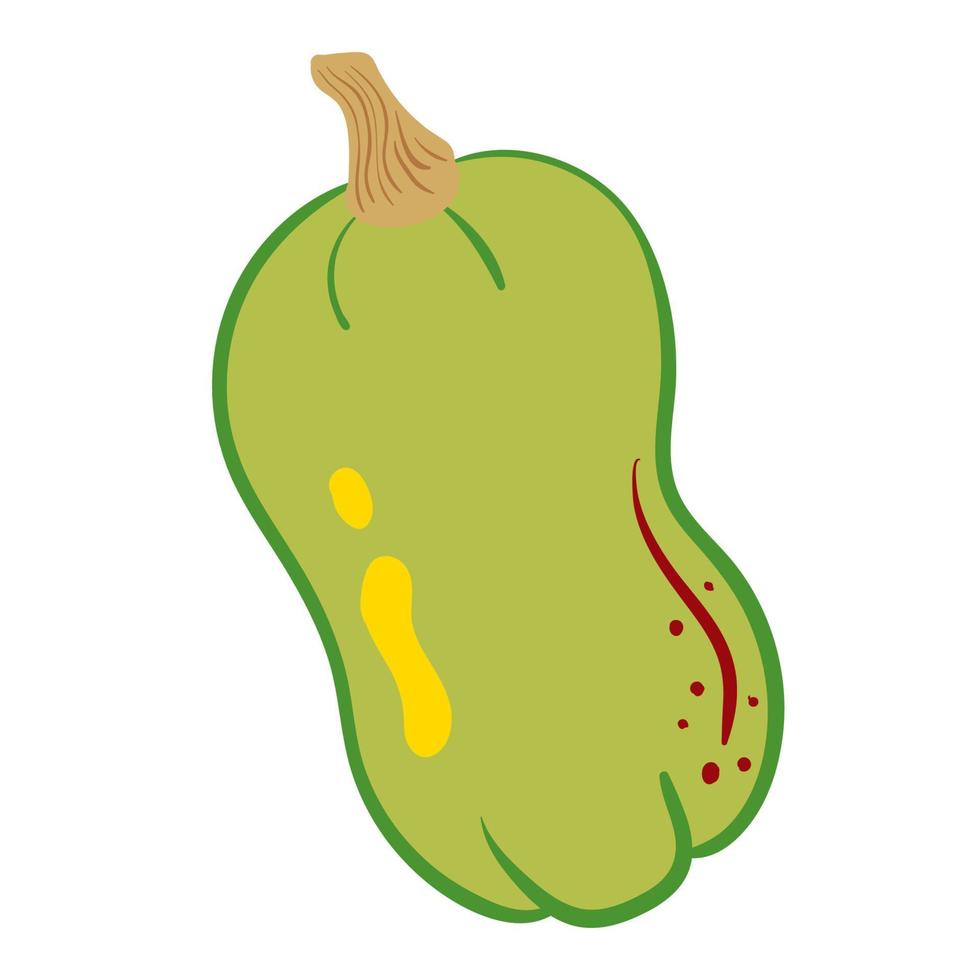 calabaza. ilustración de vector con garabatos sobre el tema del otoño acogedor. un elemento lindo para tarjetas de felicitación, carteles, pegatinas y diseño de temporada. Aislado en un fondo blanco.