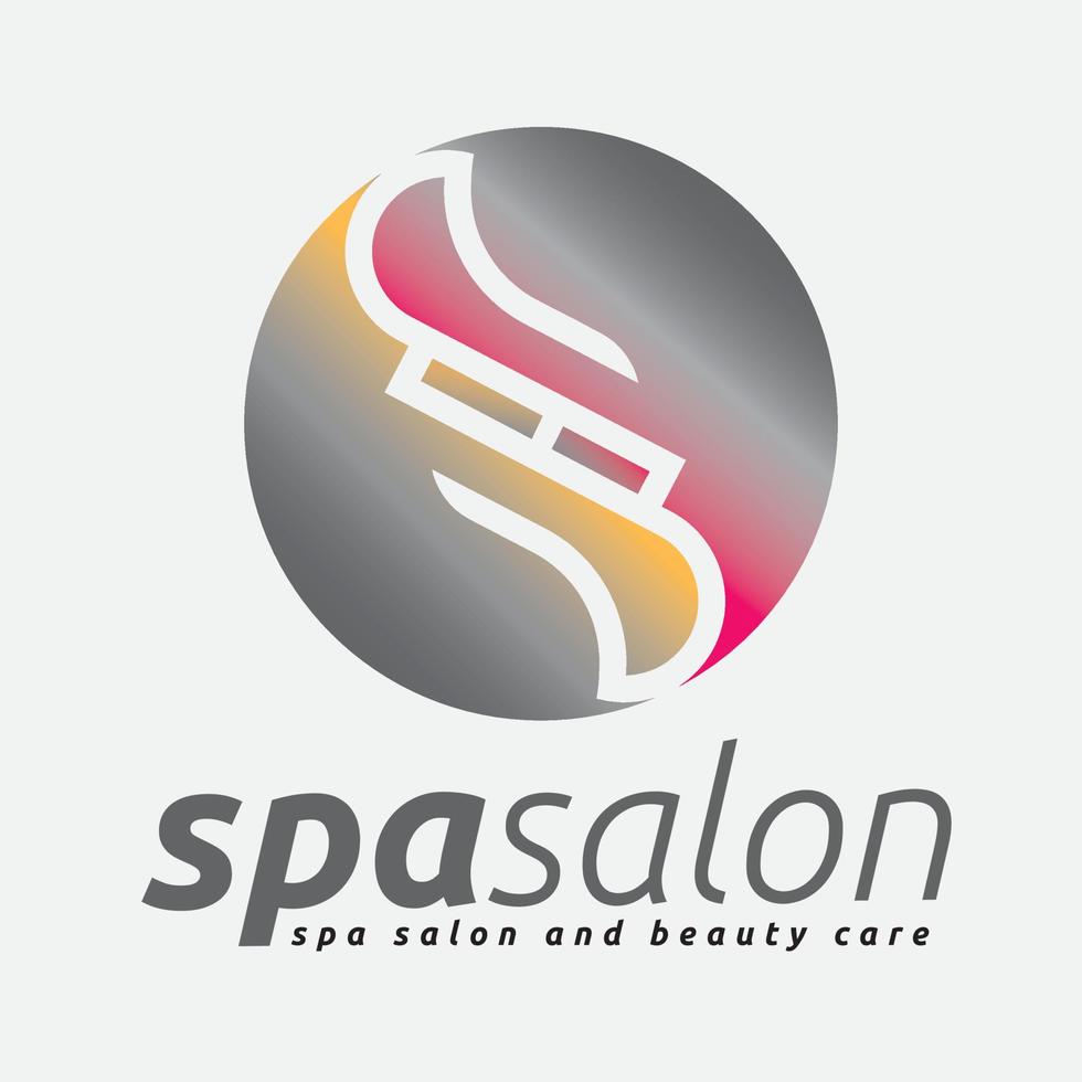 logotipo de spa y salón de belleza vector