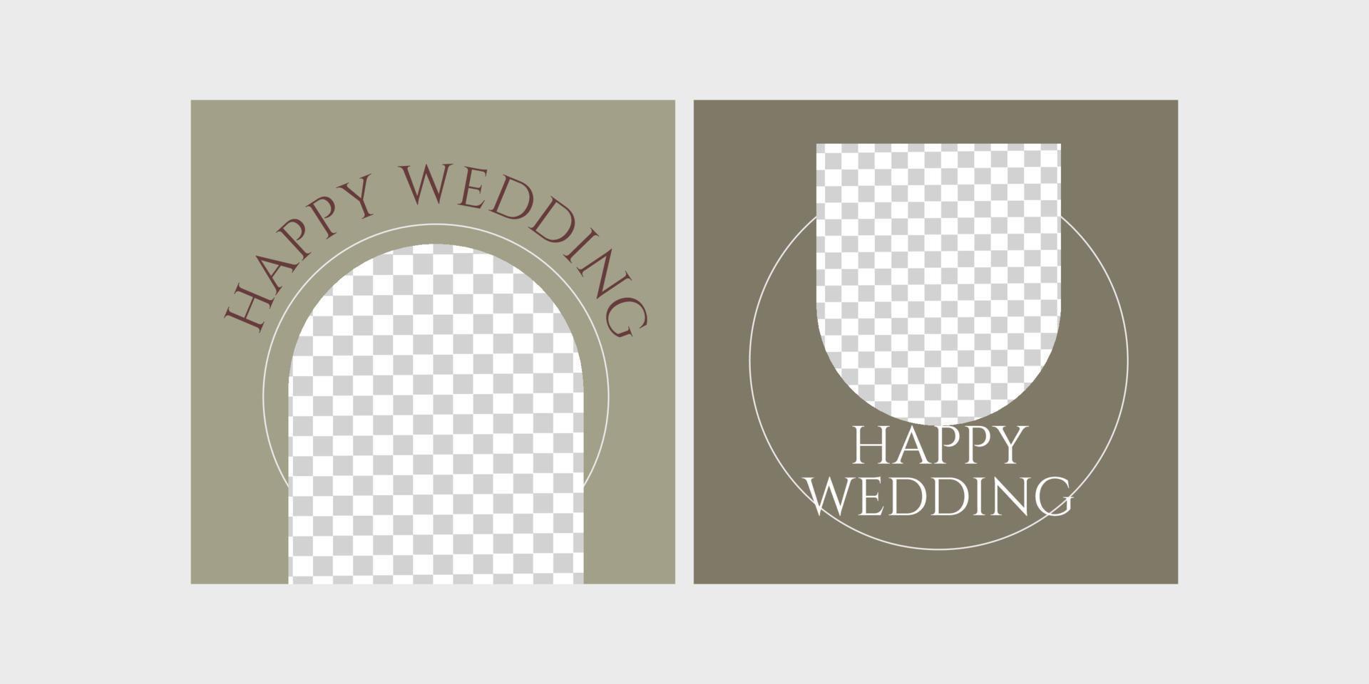 Wedding Social Media Post vector