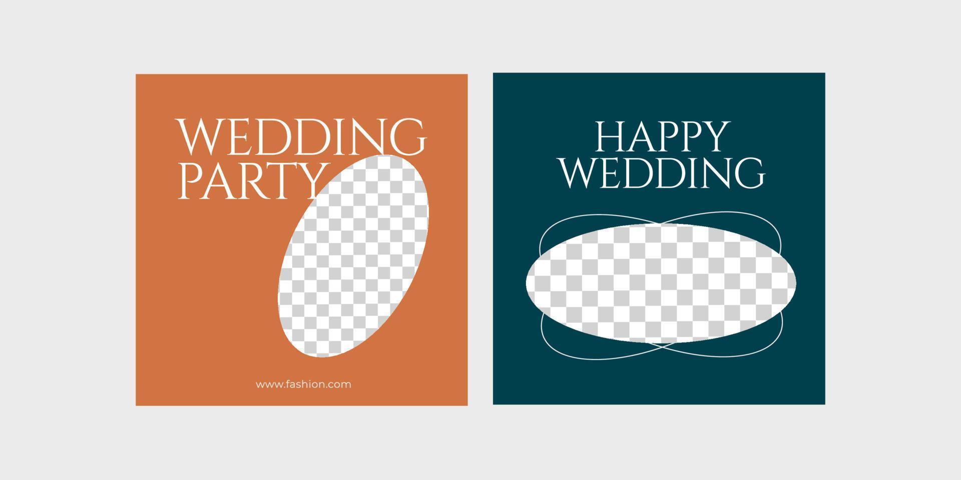 Wedding Social Media Post vector