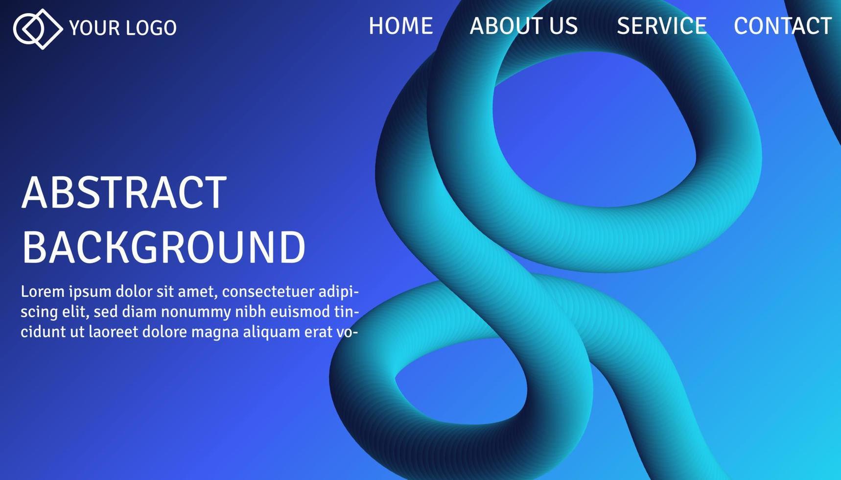 liquid blue abstract bacgkround landing page vector