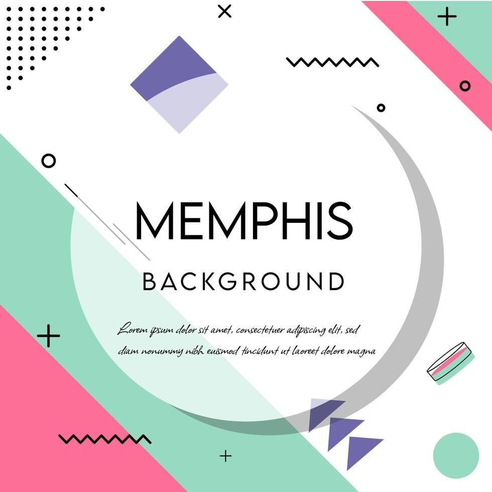 fondo abstracto de memphis vector