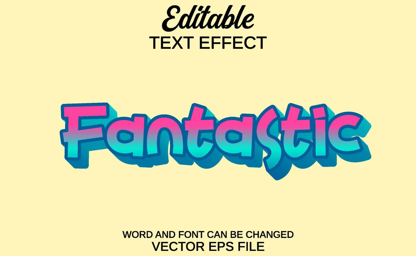 efecto de texto fantastico vector