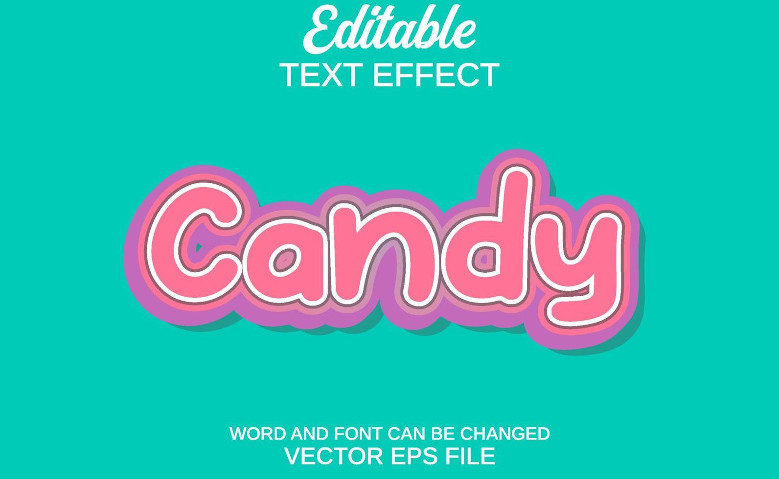 text effect candy vector
