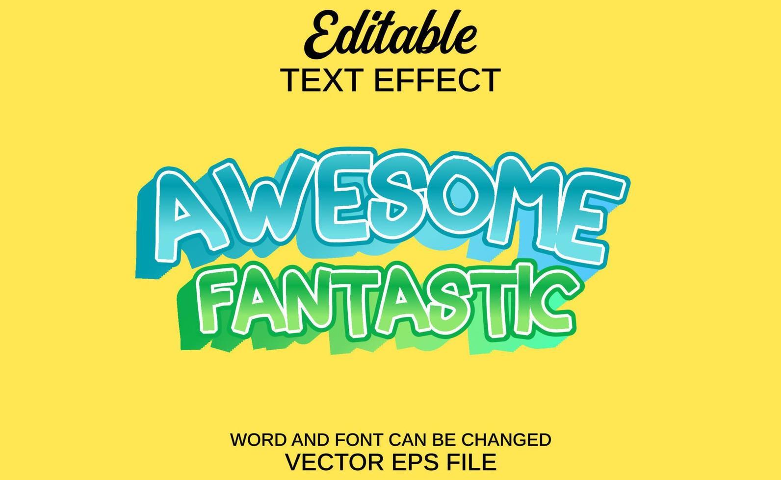 efecto de texto editable vector