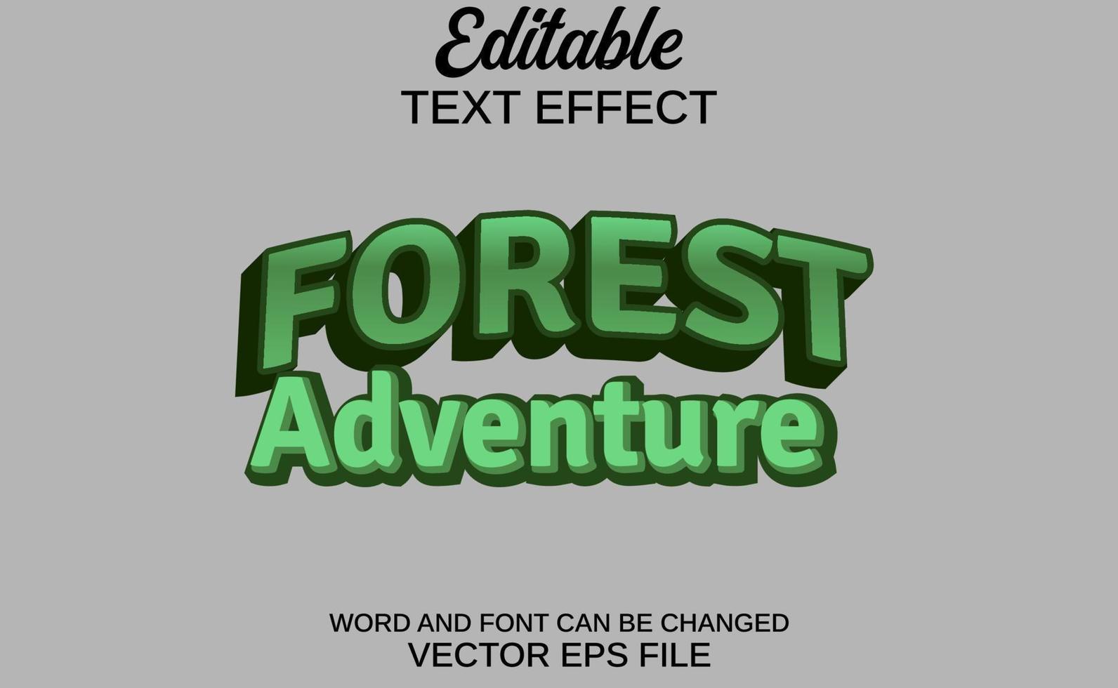 eeditable text effect vector