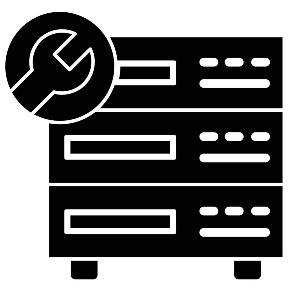 icono de vector de configuración del servidor que puede modificar o editar fácilmente