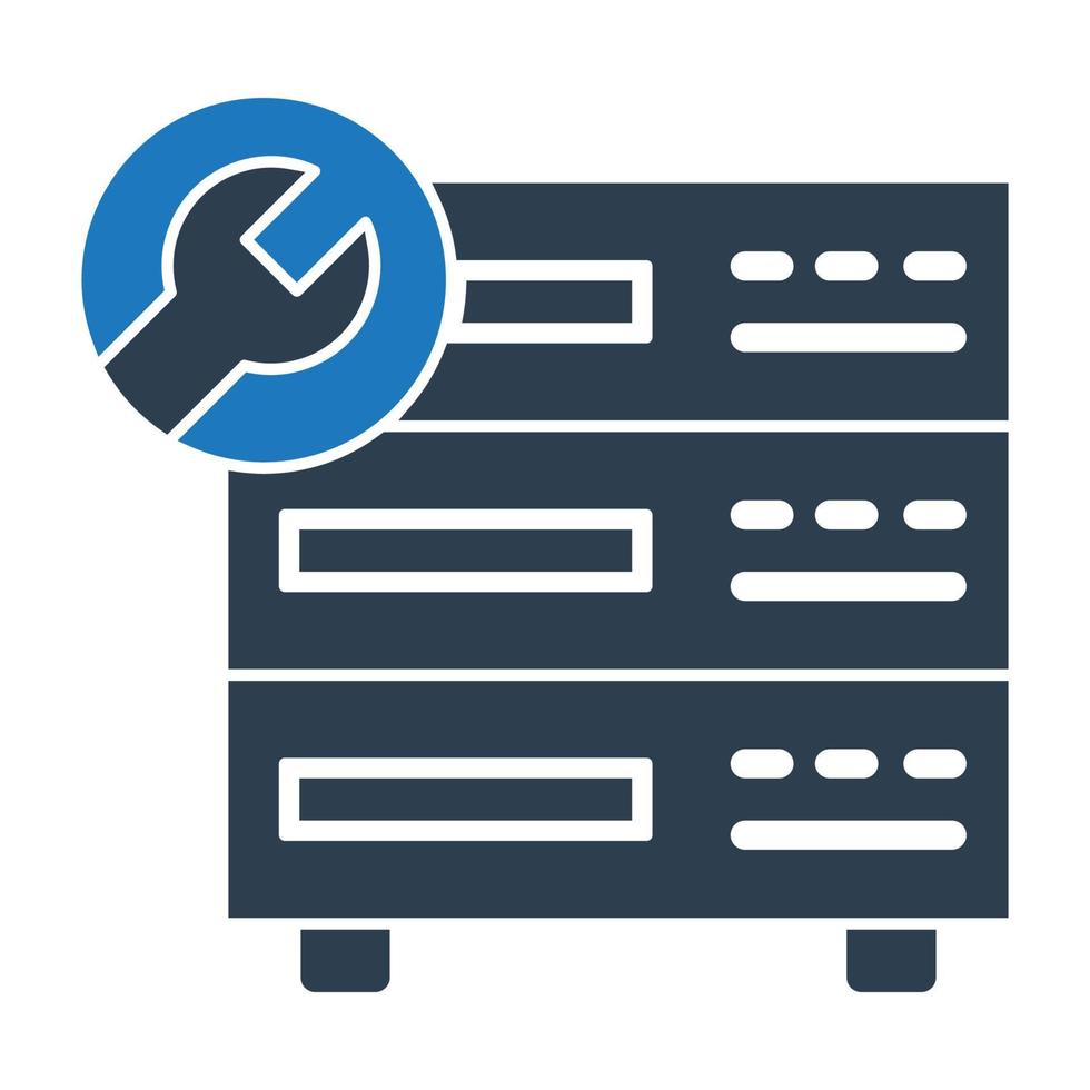 icono de vector de configuración del servidor que puede modificar o editar fácilmente