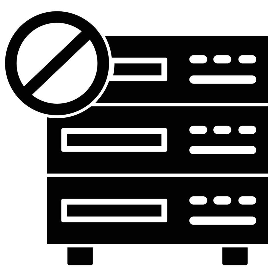 Server banned Vector icon that can easily modify or edit