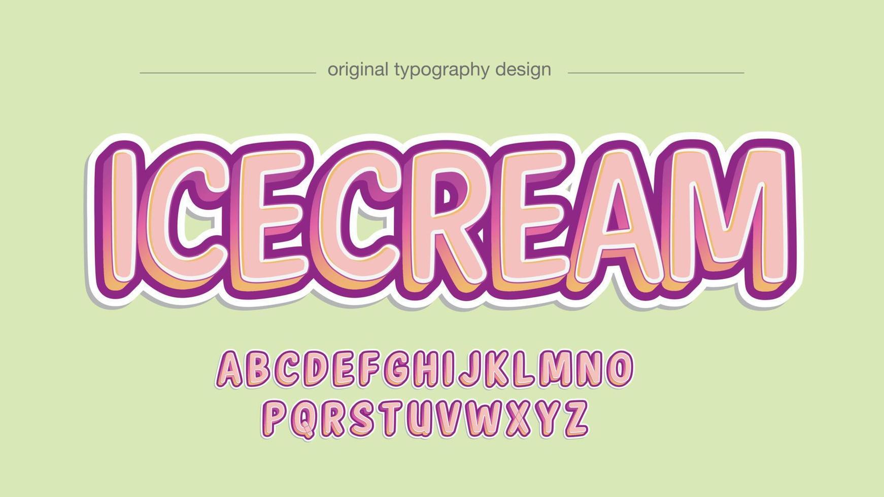 pastel pink uppercase graffiti cartoon typography vector