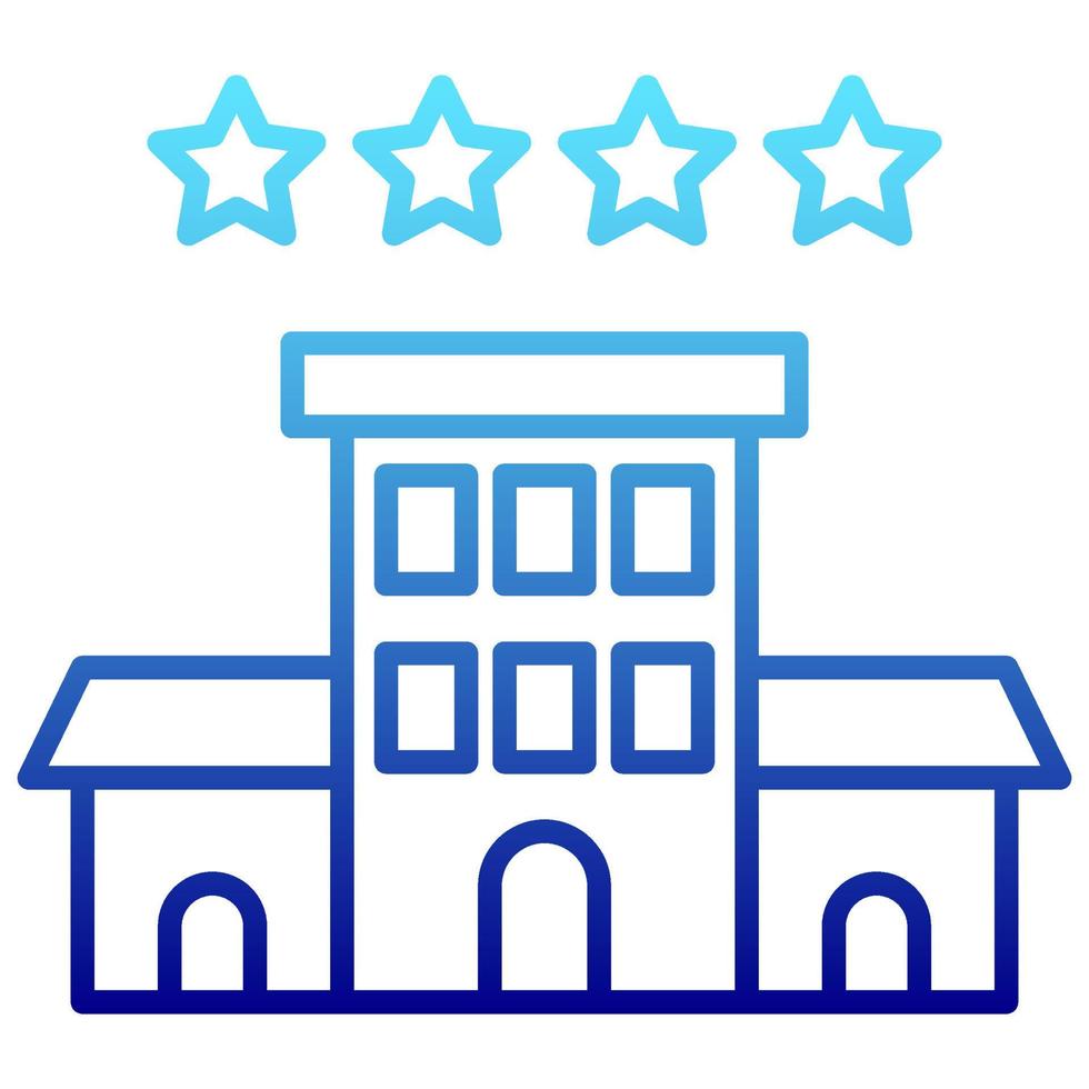 hotel rating icon with transparent background vector
