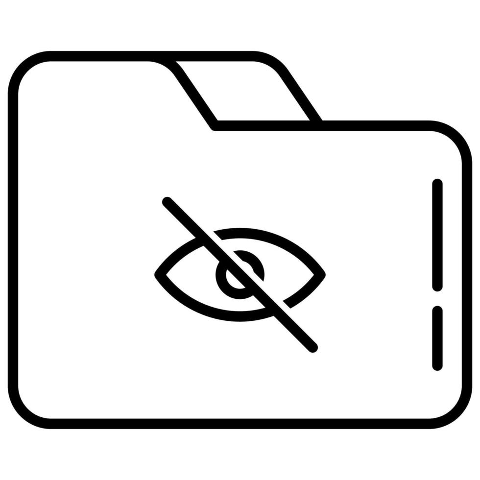 folder and eye visibility vector