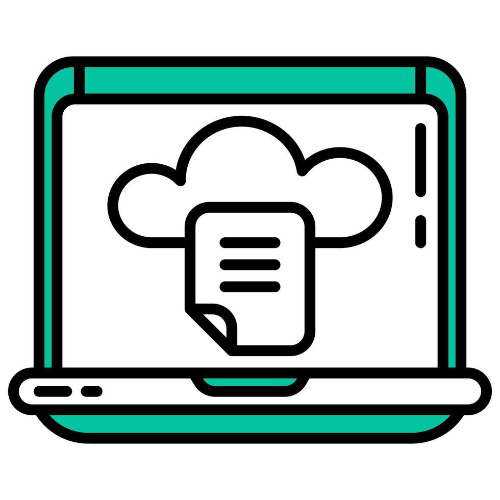 laptop and backup data vector