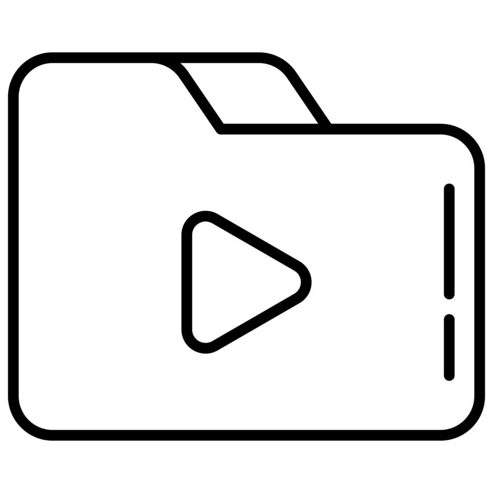 folder and play button vector