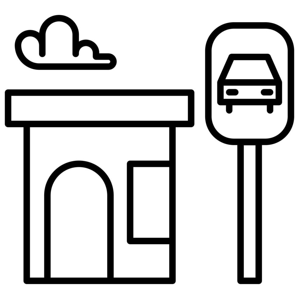 parking area icon with transparent background vector